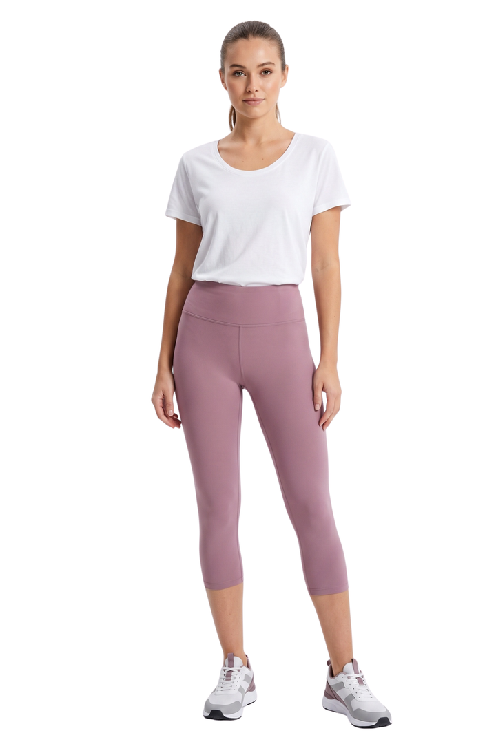 Buttery Smooth Basic Solid High Waisted Capris - 3 Inch - New Mix