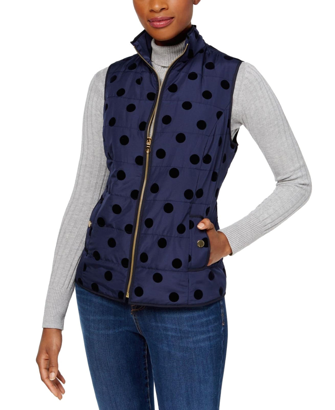 Charter Club Velour Dot Vest