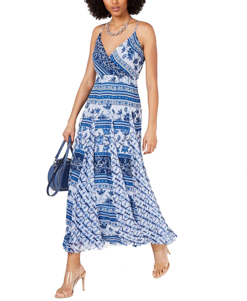 Printed Pleated Maxi Dress