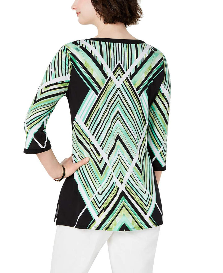 Petite Embellished Keyhole Tunic