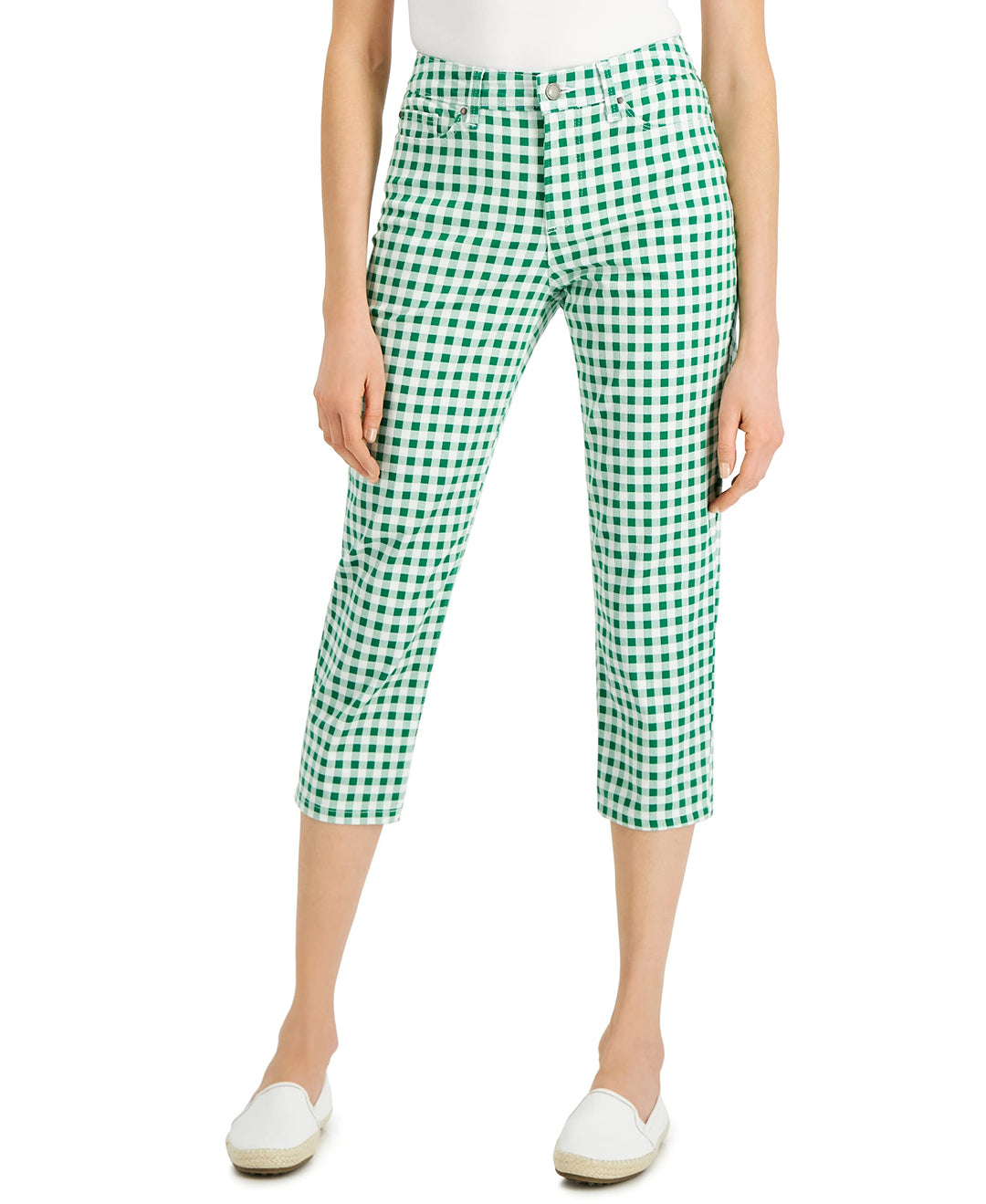 Charter Club Womens Bristol Printed Tummy Control Jeans