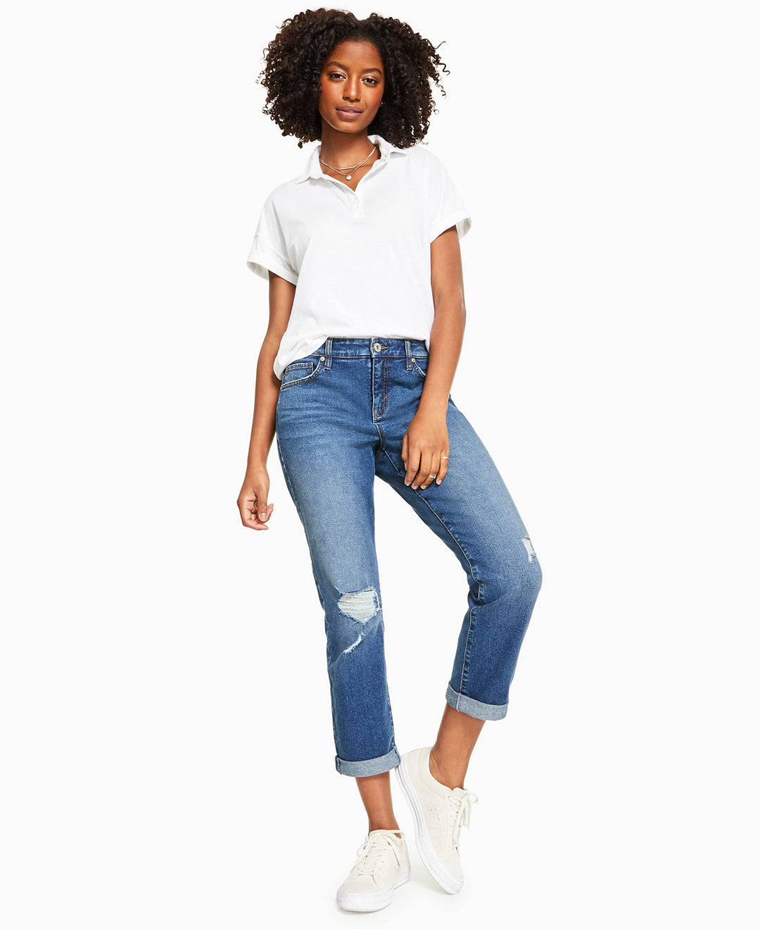 Style & Co Petite Curvy Girlfriend Jeans