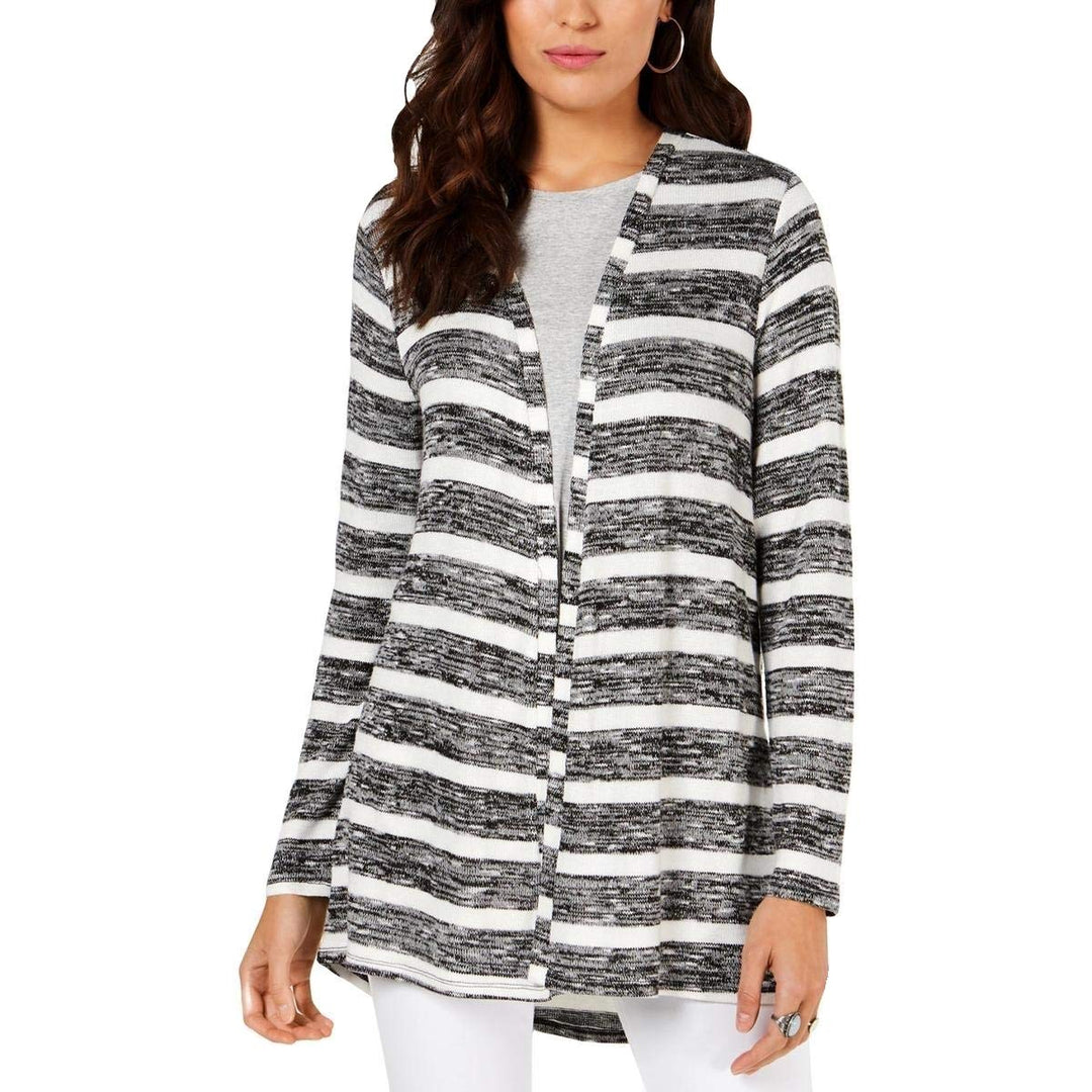 Striped High-Low Cardigan