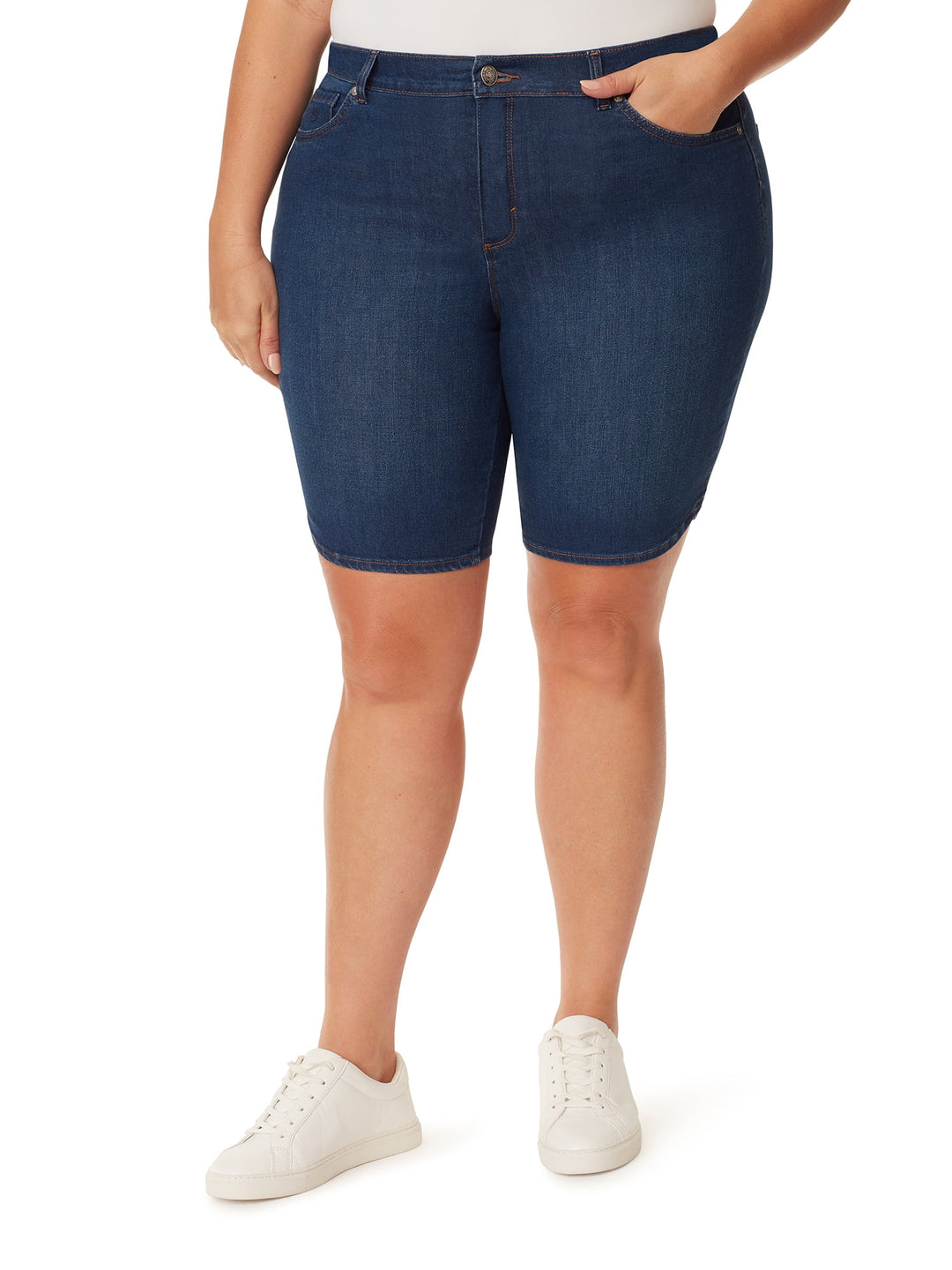 Plus Size Amanda Bermuda Denim Shorts