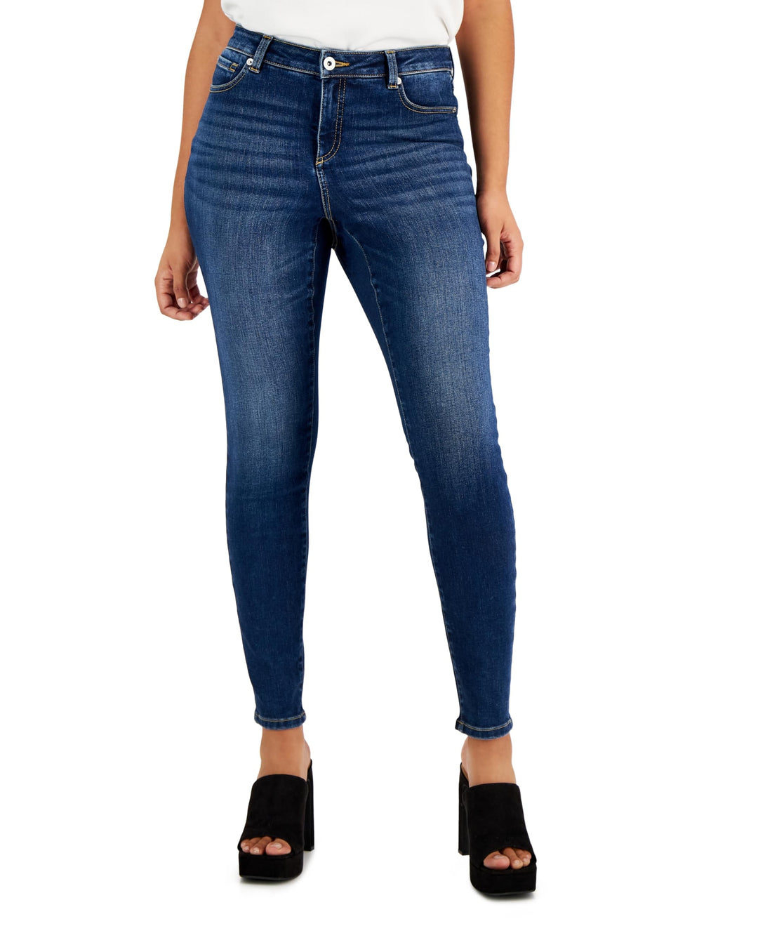 Women's Curvy Mid Rise Skinny Jeans