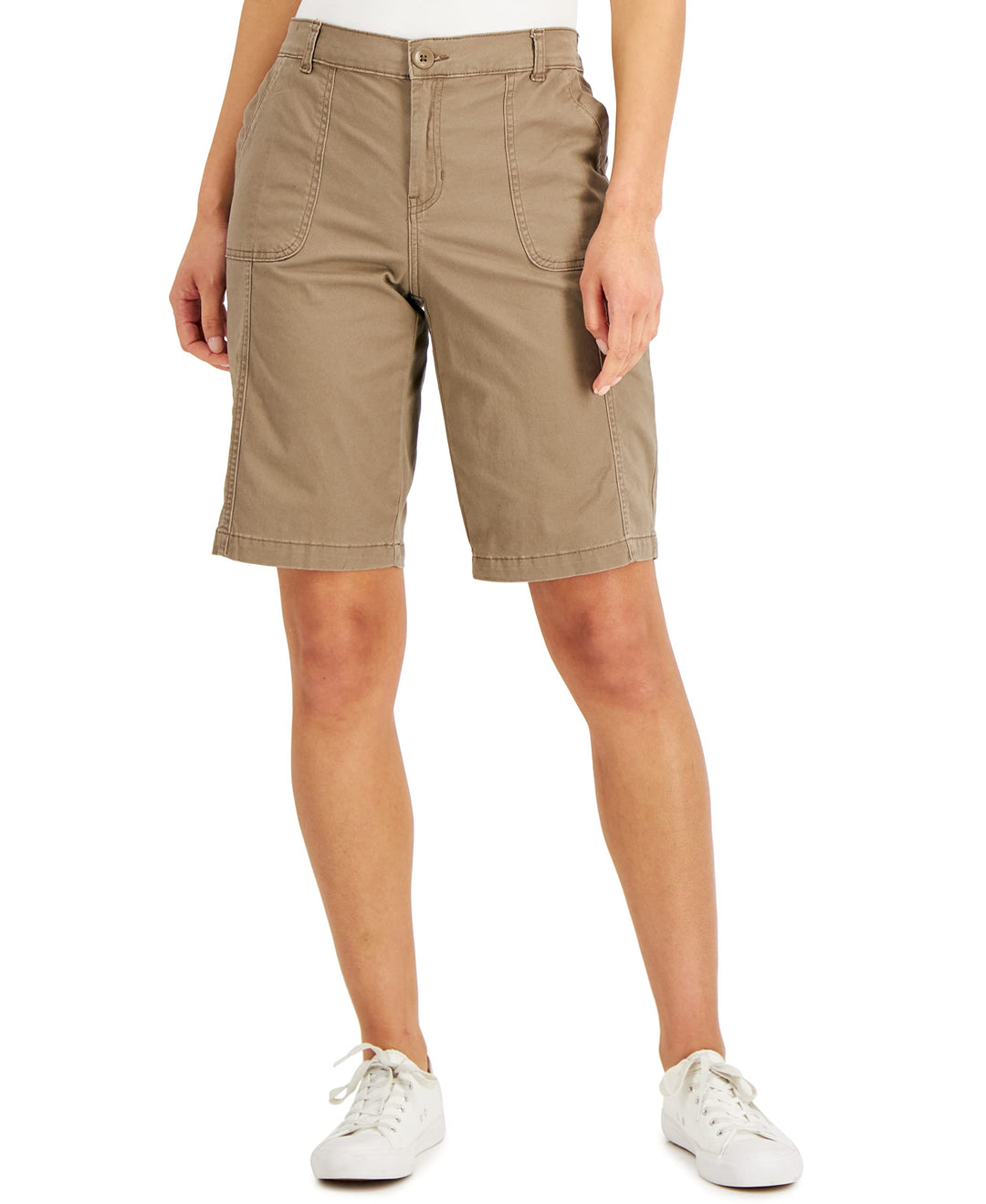 Karen Scott Womens Utility Pocket Shorts