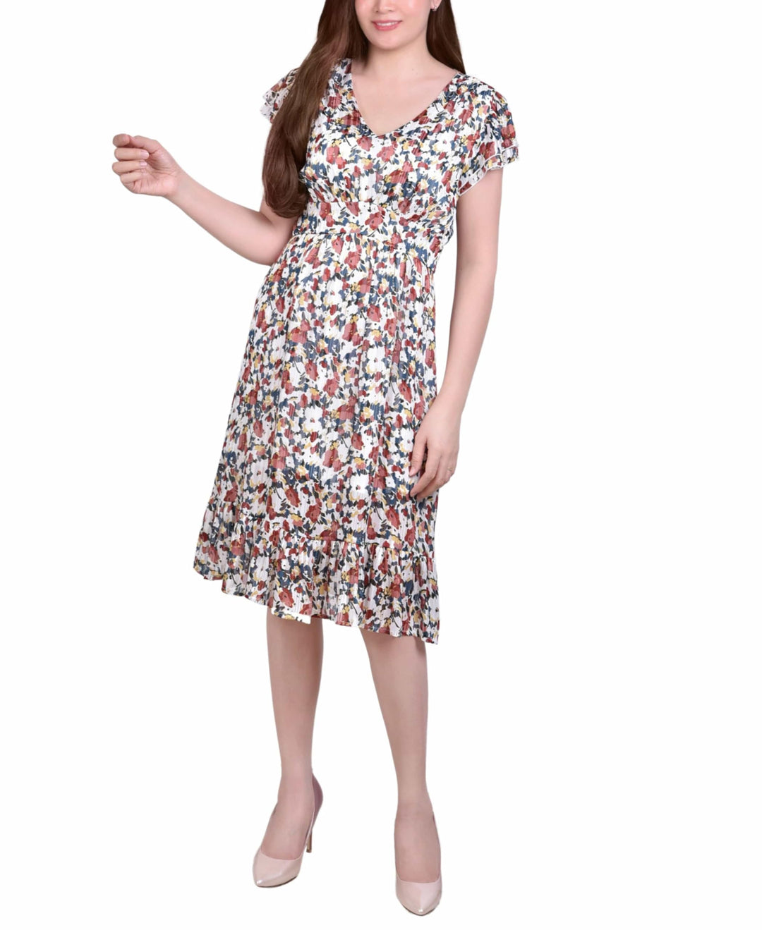 Petite Shadow Stripe Dress