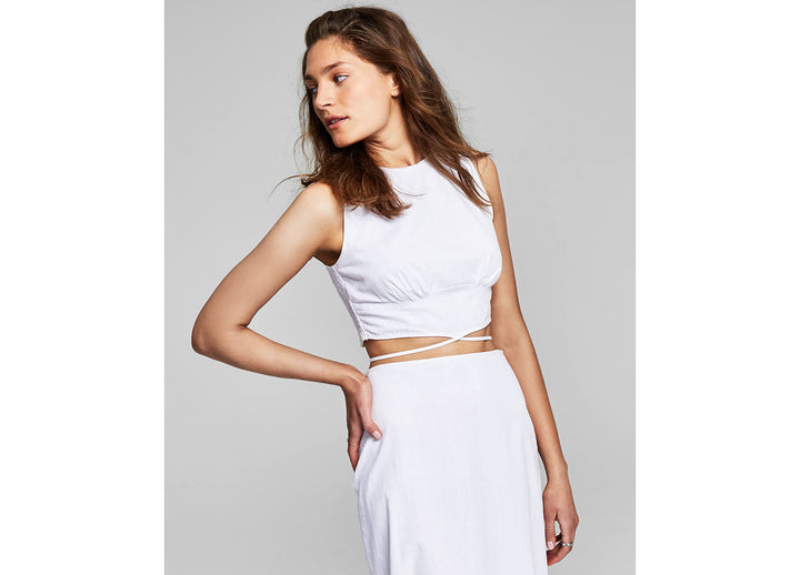 Now This Womens Tie Waist Top