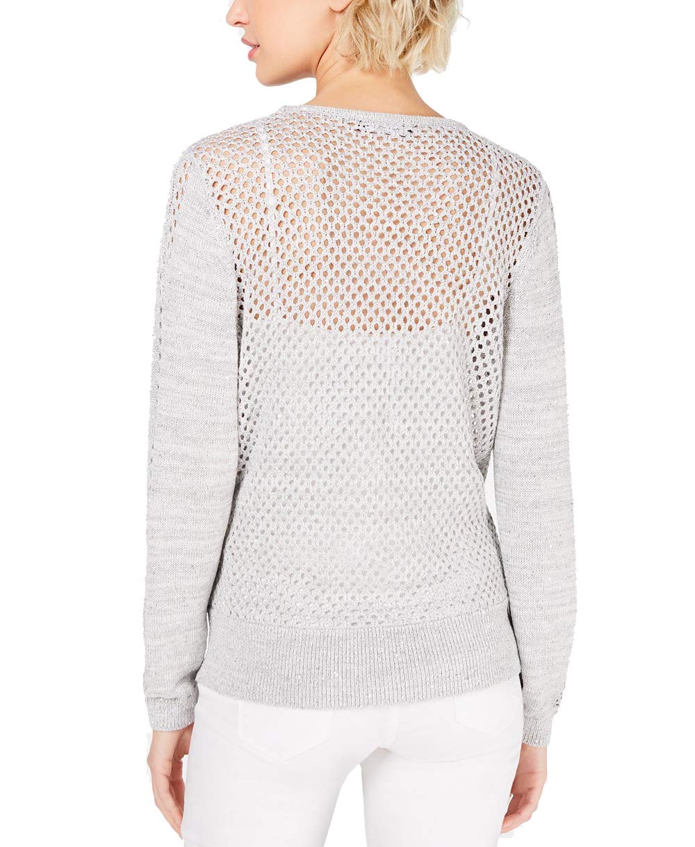 INC Surplice Pointelle Eyelet Sweater