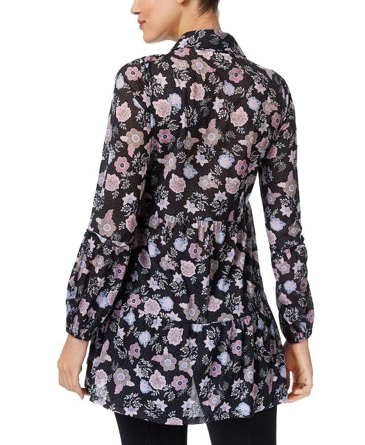 Style & Co Floral Print Swing Shirt