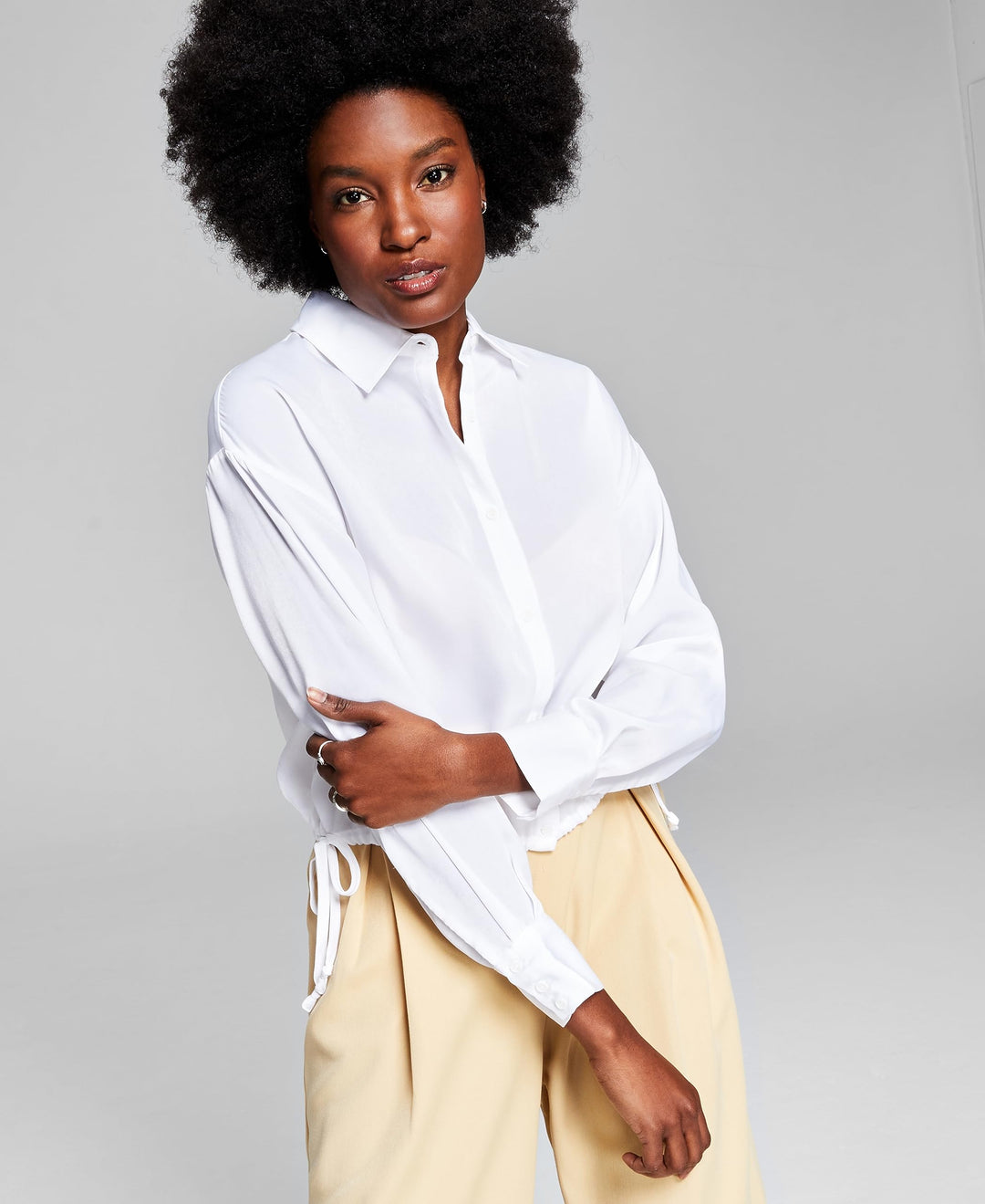 Now This Womens Cinch Waist Shirt