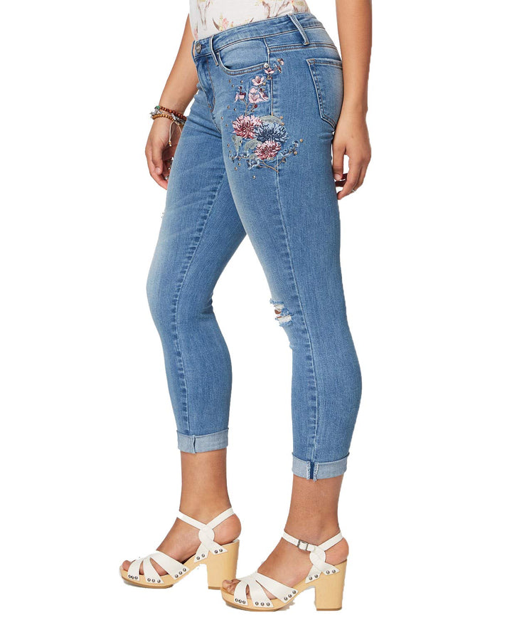 Vanilla Star Juniors Embroidered Skinny Jeans