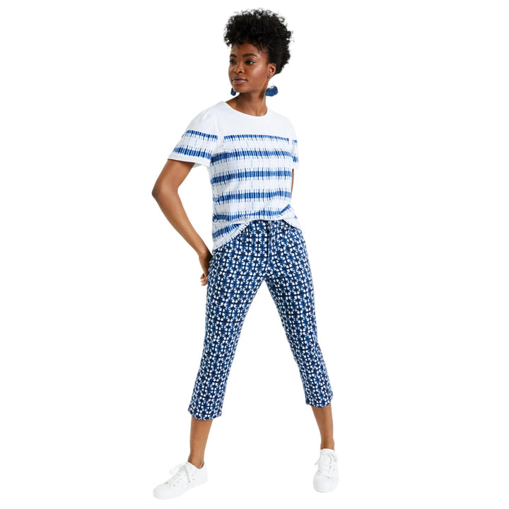 Charter Club Printed Bristol Tummy Control Capri Jeans