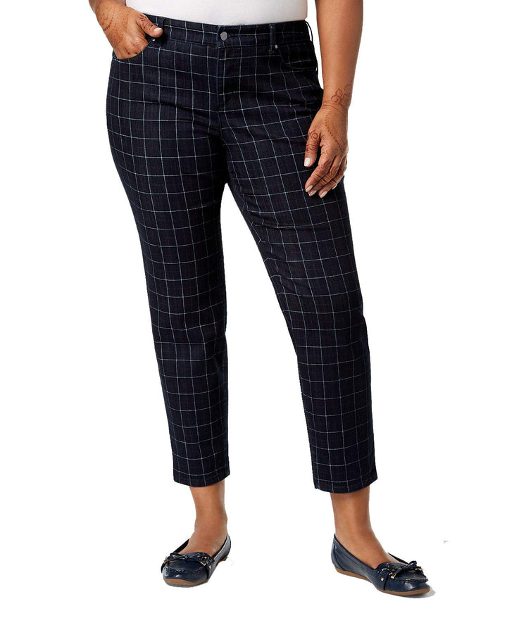 Charter Club Plus Size Bristol Printed Ankle Jeans