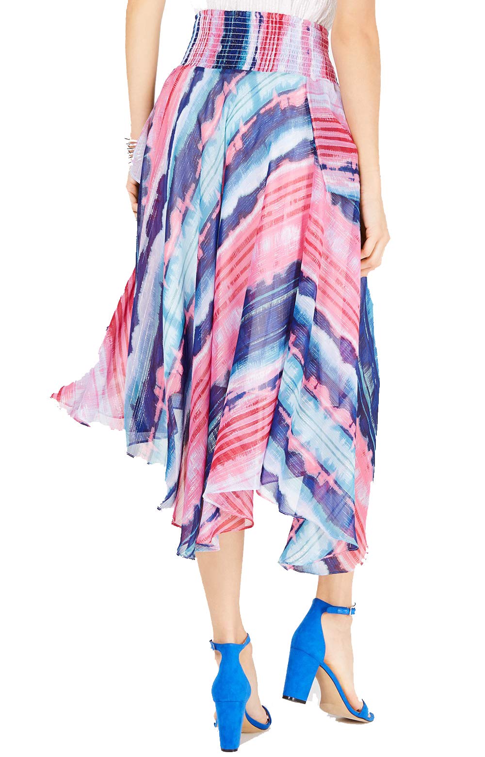 INC Smocked Ruffled Midi Skirt