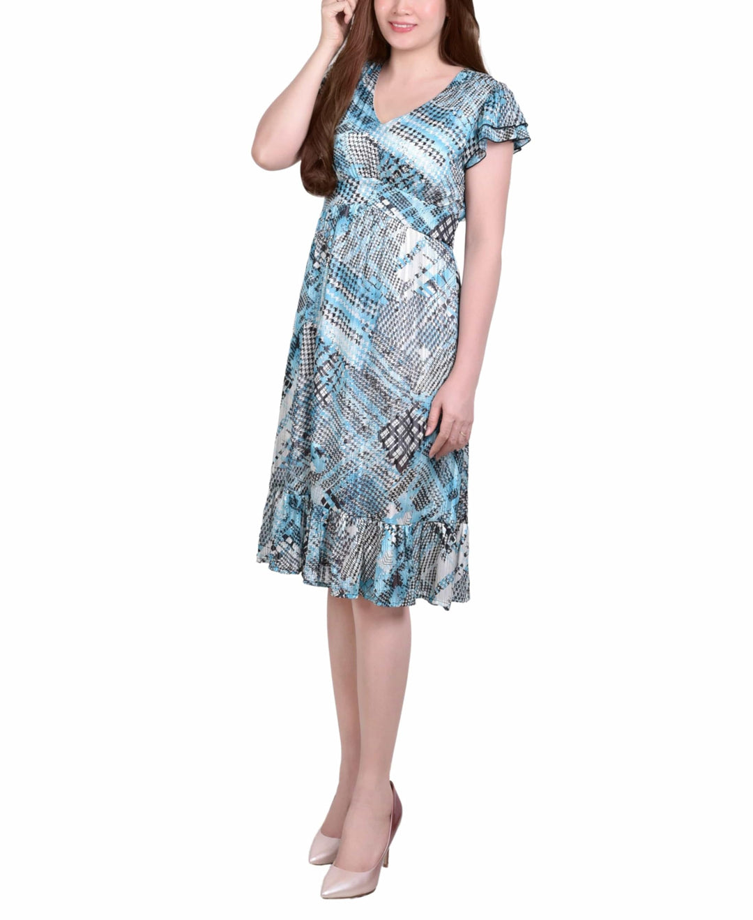 Petite Shadow Stripe Dress