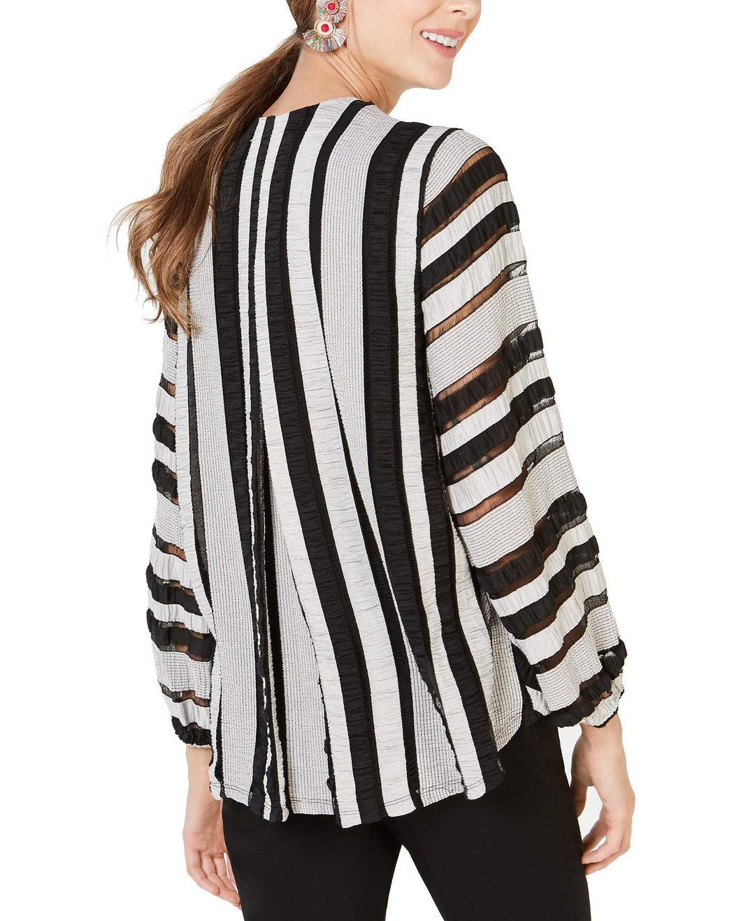 Textured Surplice-Front Top