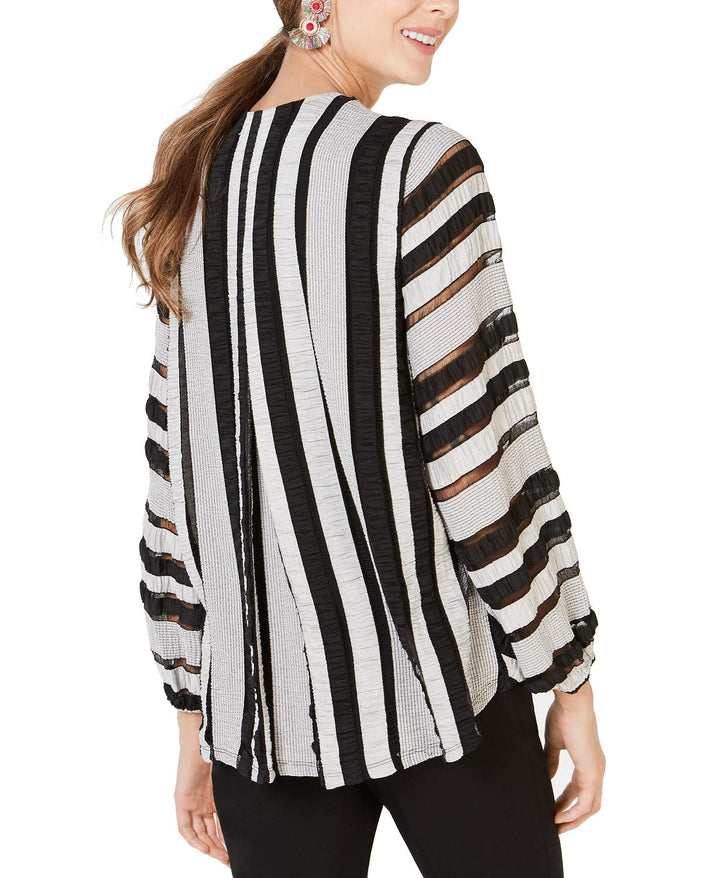 Textured Surplice-Front Top