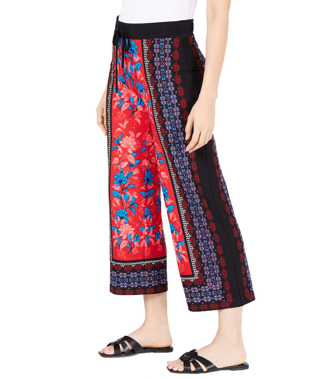 INC Tie-Waist Wide-Leg Pants