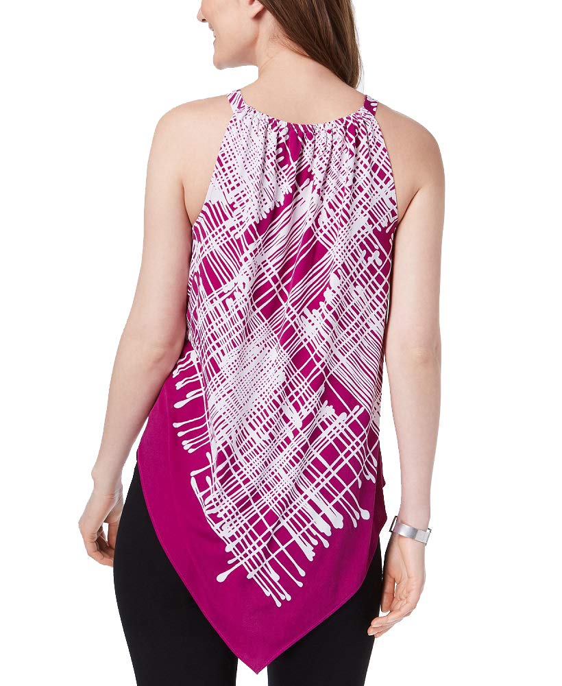 Alfani Printed Ring Neck Top