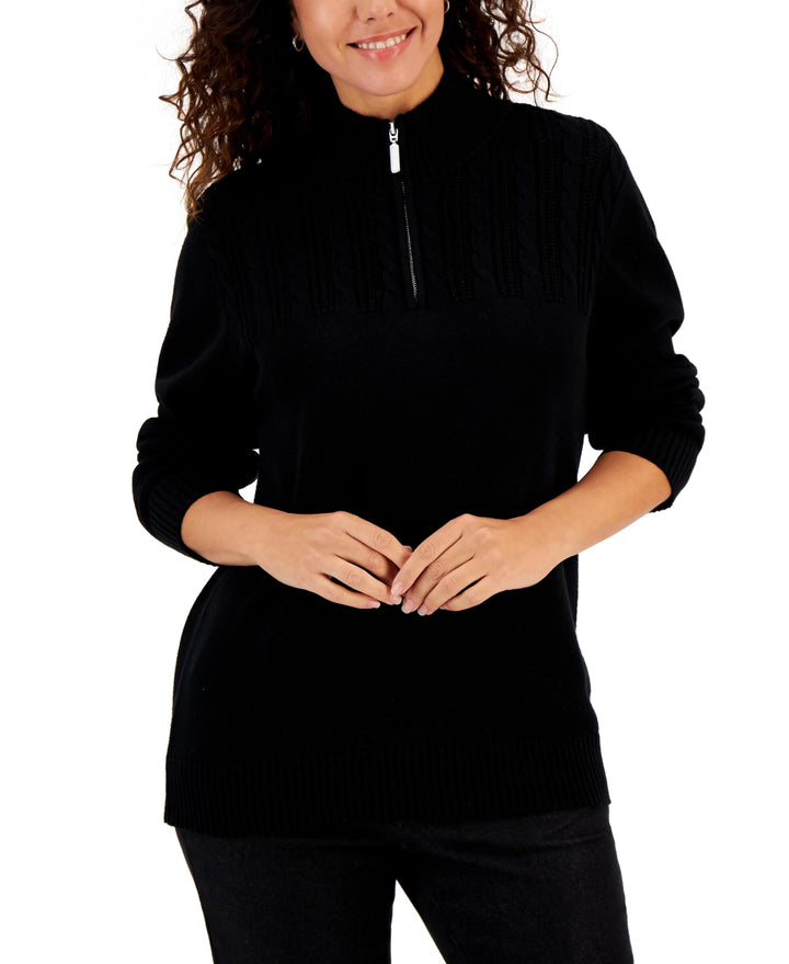 Women's Cable-Knit Cotton Sweater