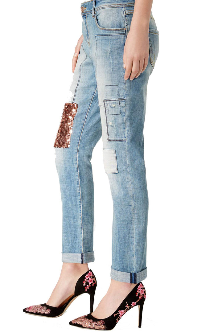 Patched Boyfriend Jeans