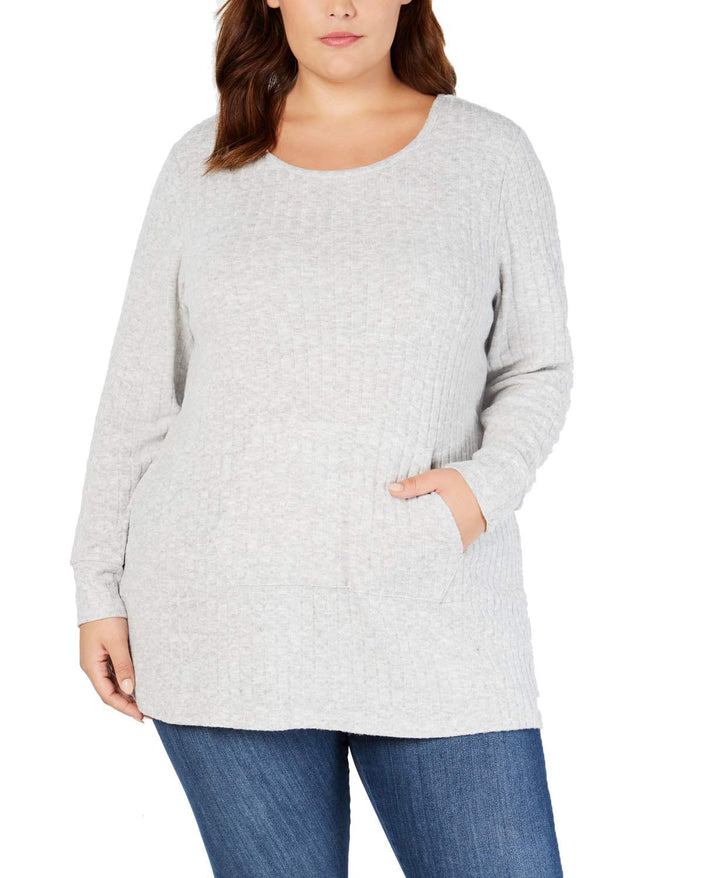 Style & Co Plus Size Ribbed Knit Sweater