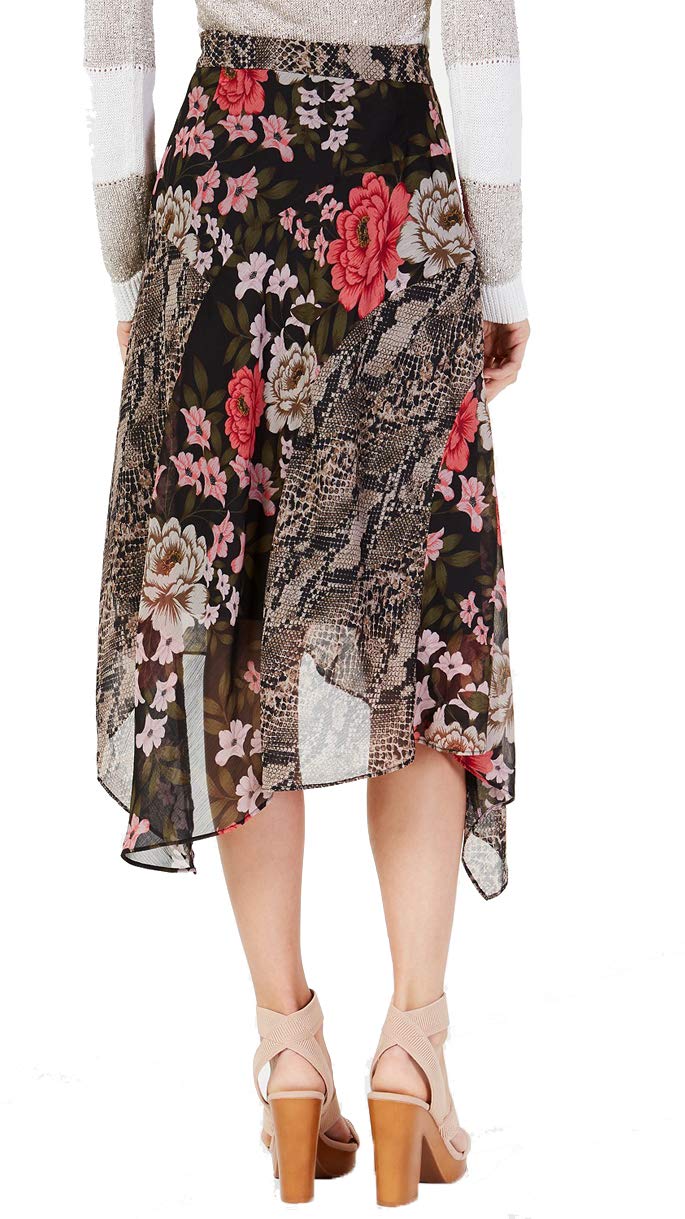 I.N.C. Petite Mixed-Print Floral Midi Skirt