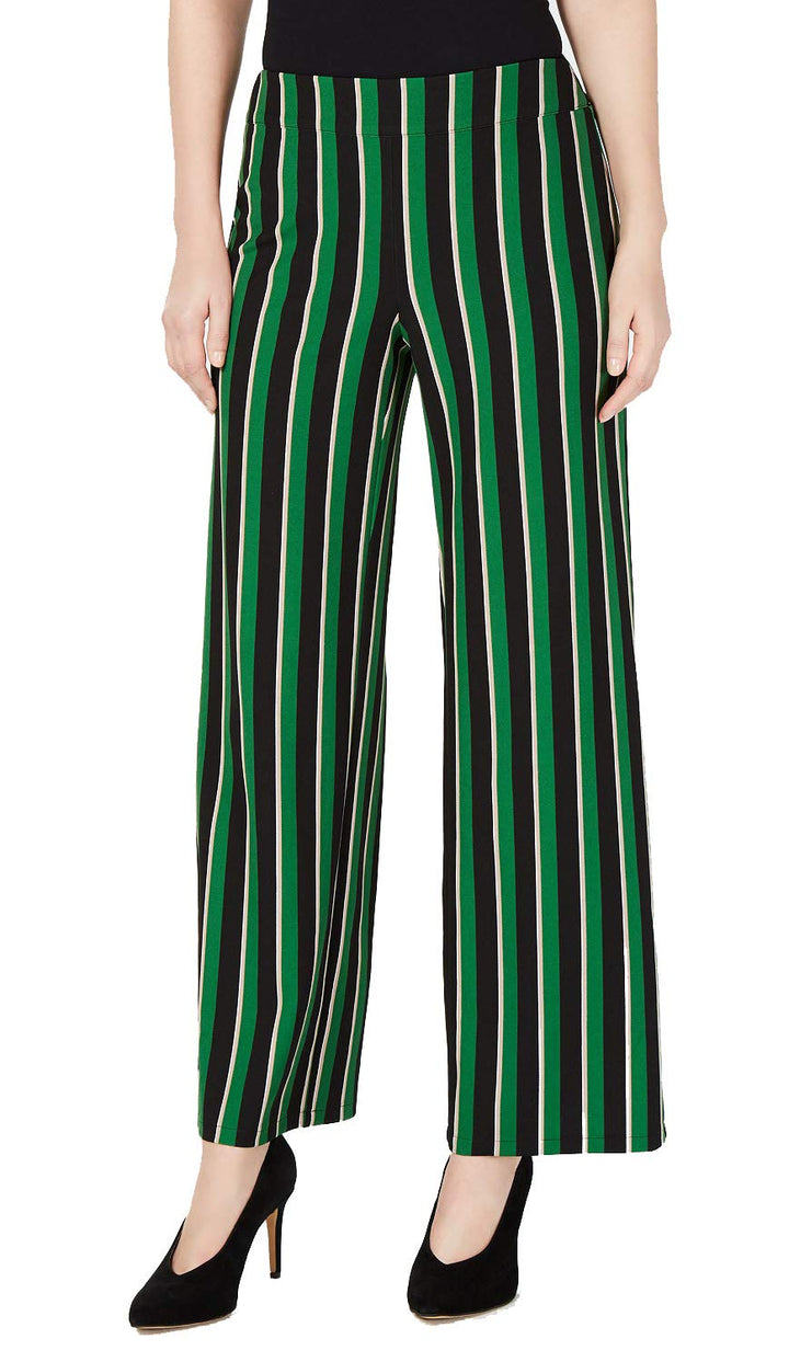 I.N.C. Pull-On Striped Wide-Leg Pants