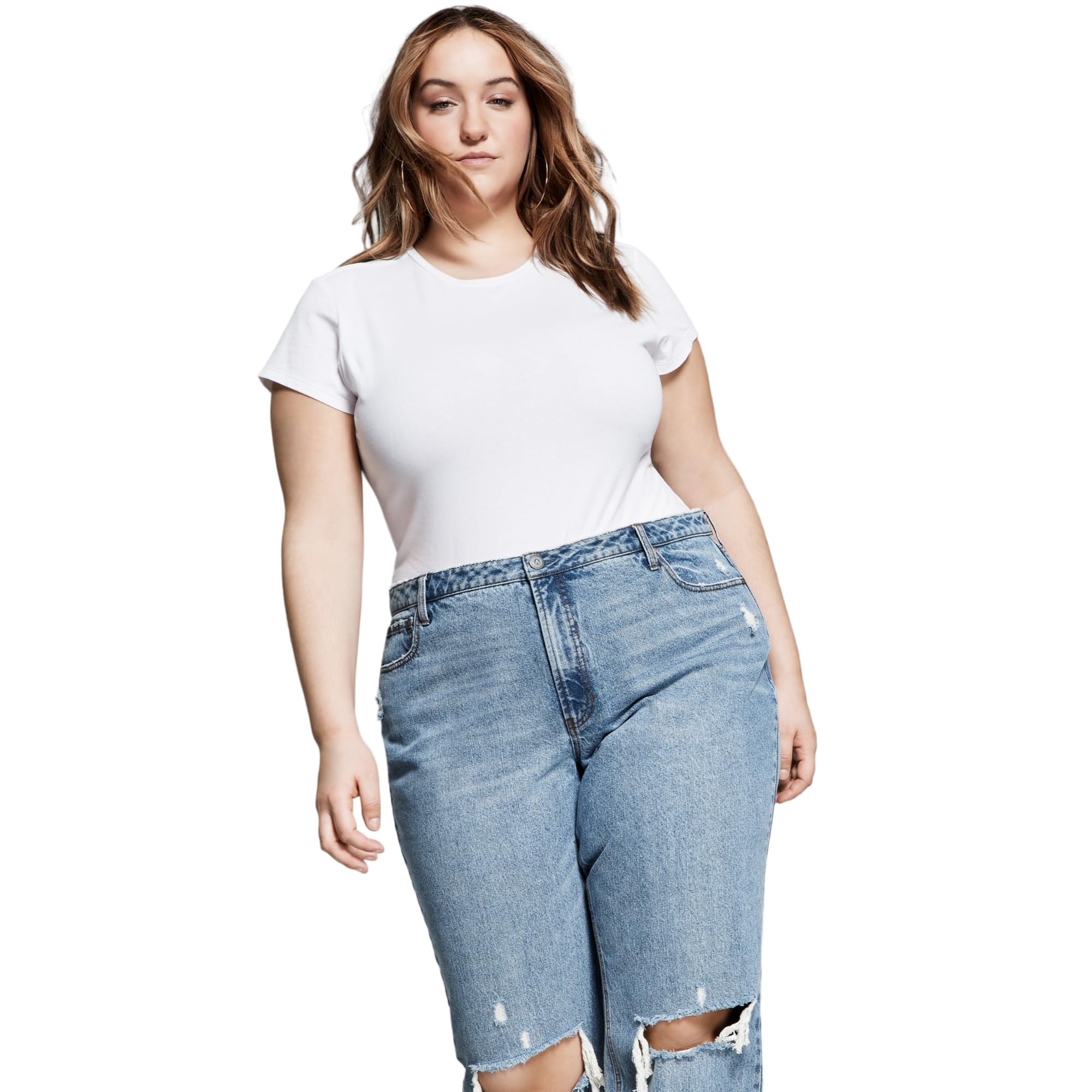 Now This Trendy Plus Size T-Shirt Bodysuit