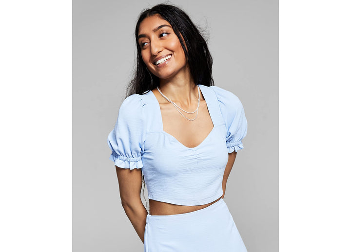 Now This Womens Tie Back Crop Top