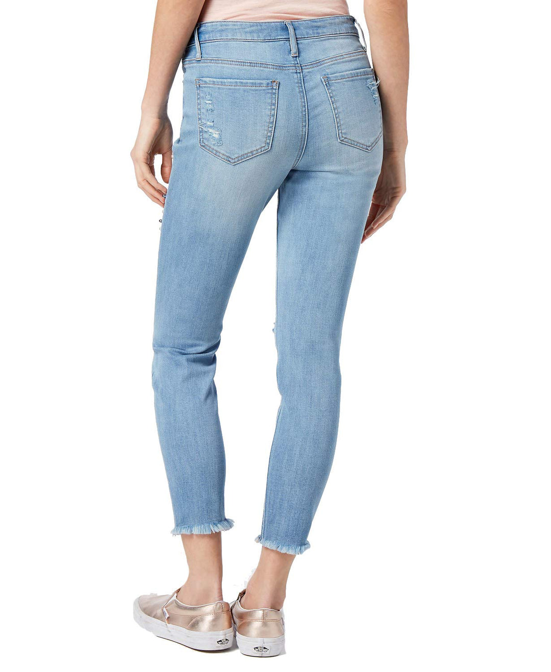 Vanilla Star Juniors Ripped Embellished Skinny Jeans