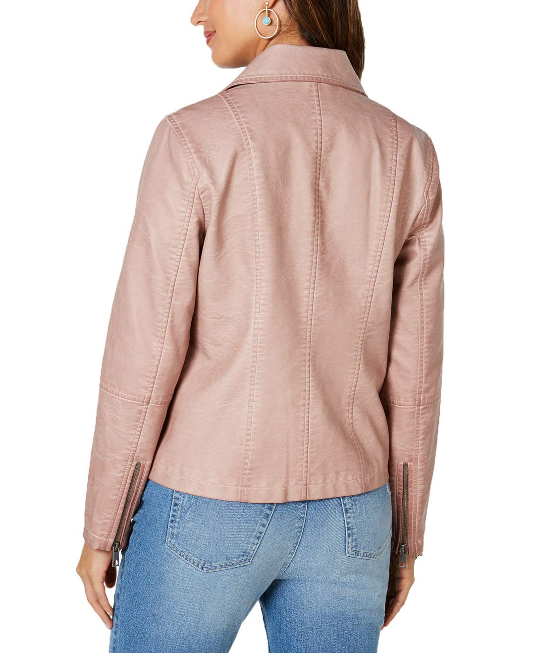 Faux-Leather Moto Jacket