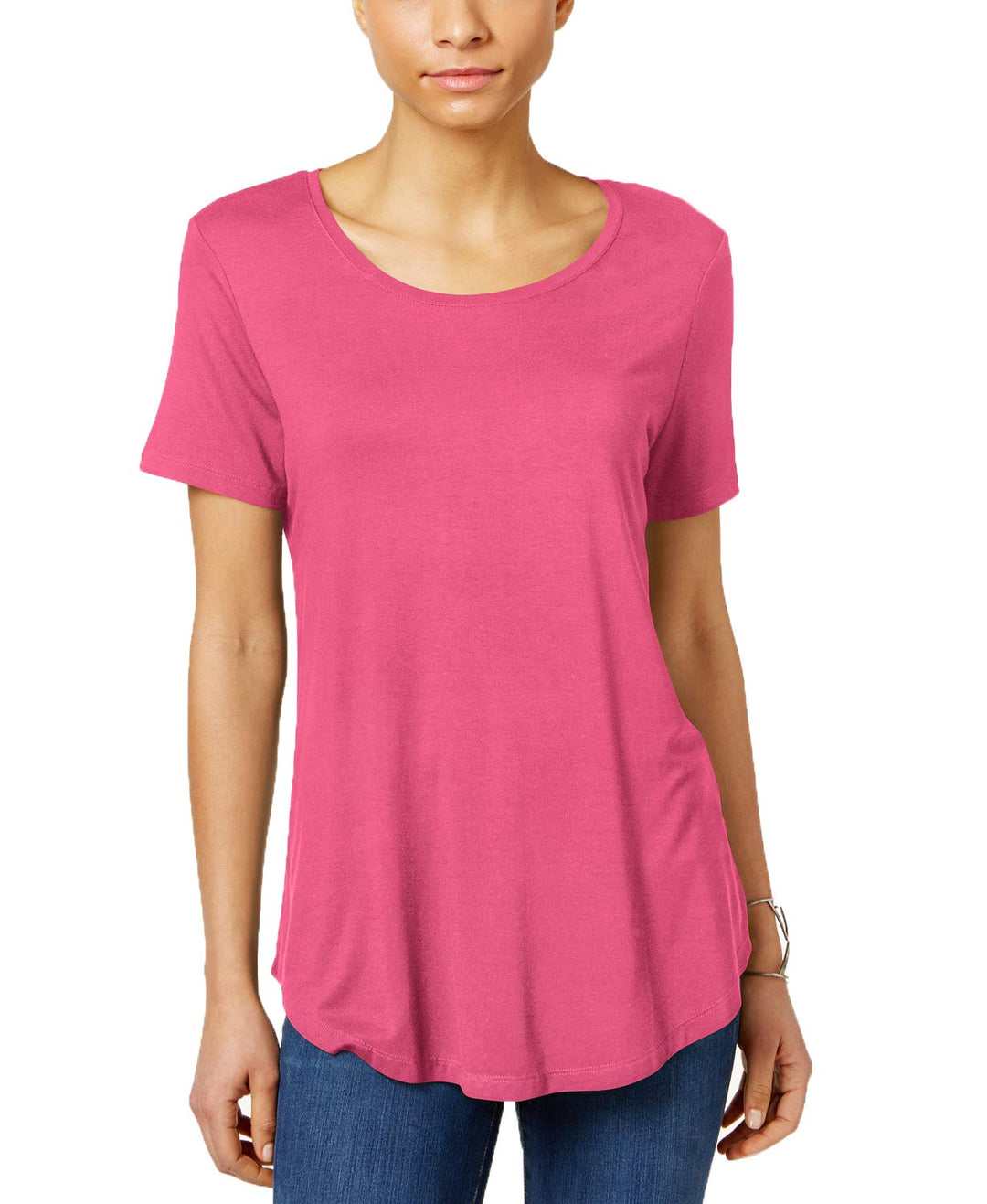 JM Collection Petite Shirttail Hem Top