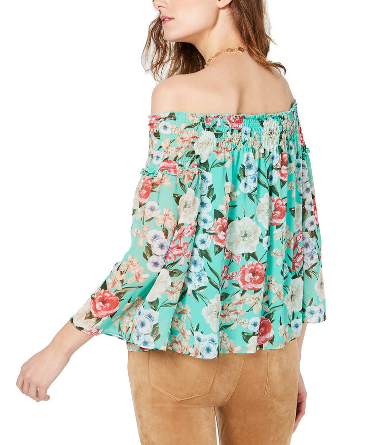 INC Printed Peasant Top