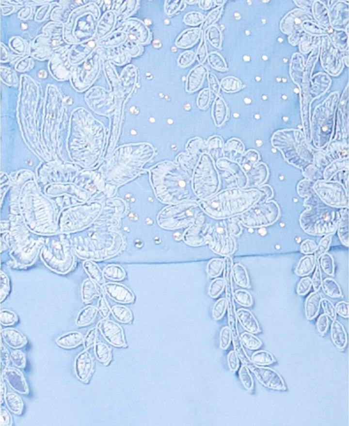 Trendy Plus Size Rhinestone Embroidered Gown