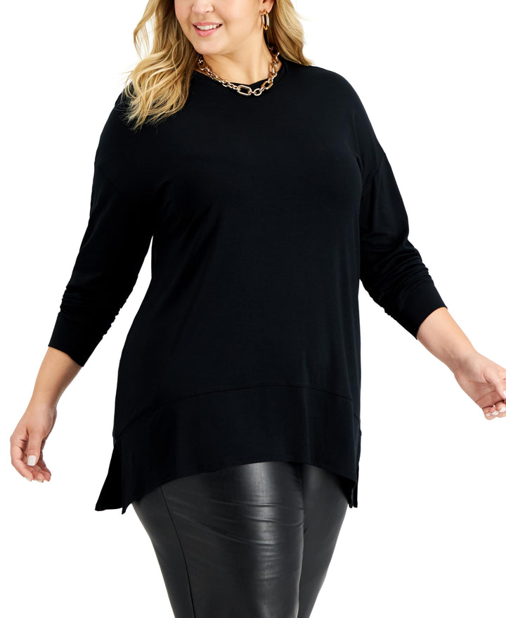 INC International Concepts Plus Size Side Slit Tunic