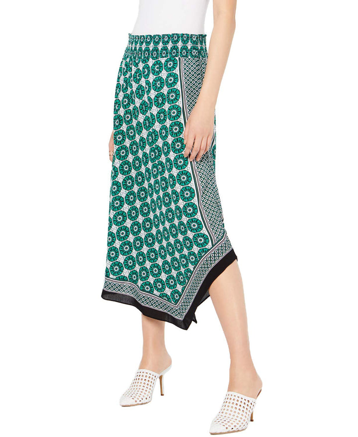 Printed Asymmetrical Skirt
