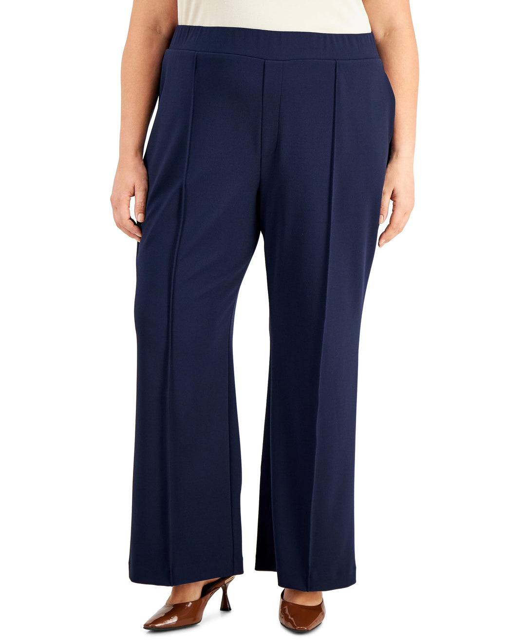 Alfani Plus Size Pull On Straight Pants