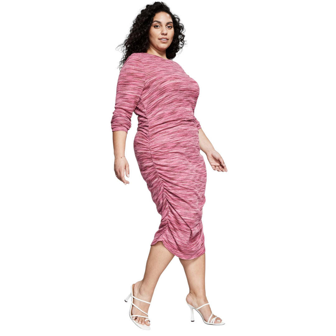 Now This Trendy Plus Size Space Dyed Midi Dress