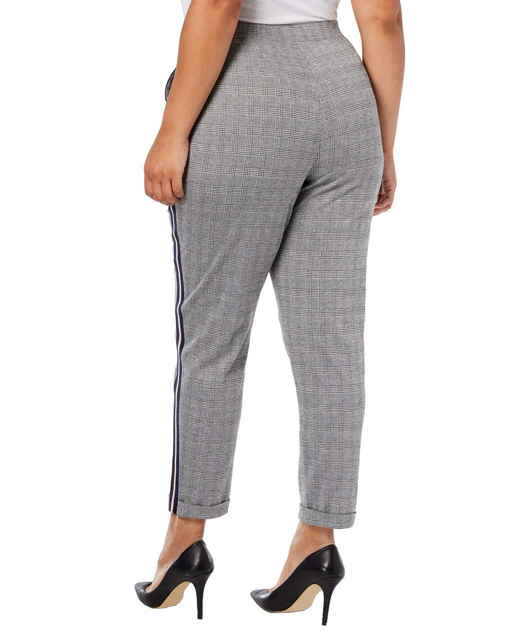 NY Collection Plus Size Petite Plus Side Stripe Skinny Pants