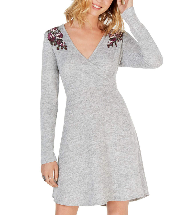 Ultra Flirt Juniors Floral Surplice Dress