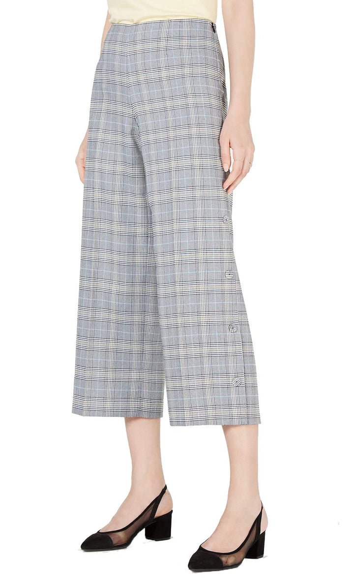 Bar III Plaid Wide Leg Pants