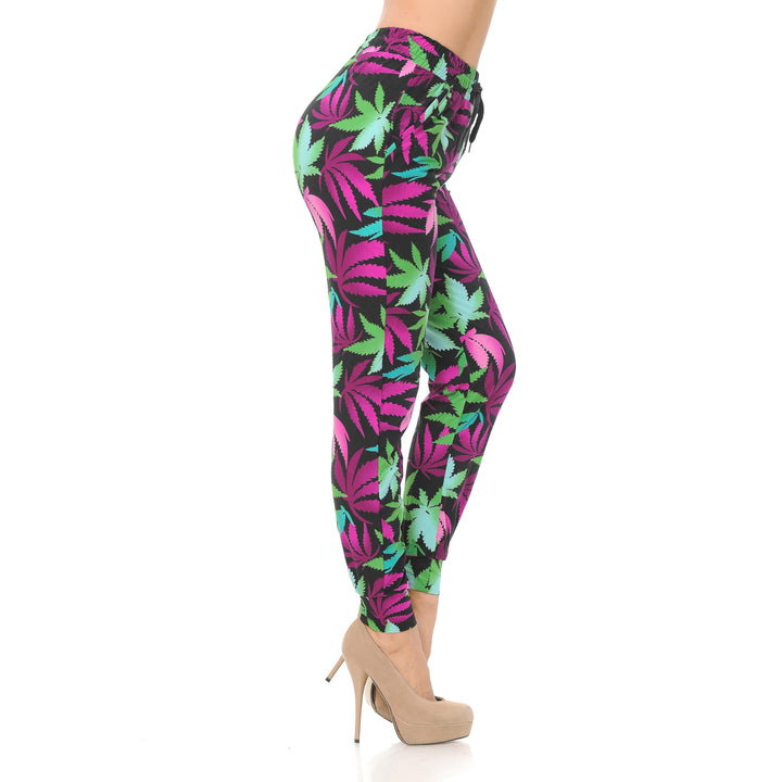 Buttery Soft Fuchsia Marijuana Joggers