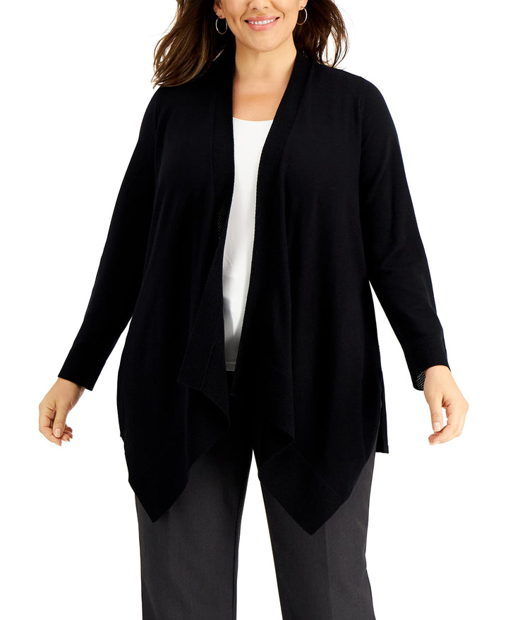 Plus Size Open-Front Cardigan
