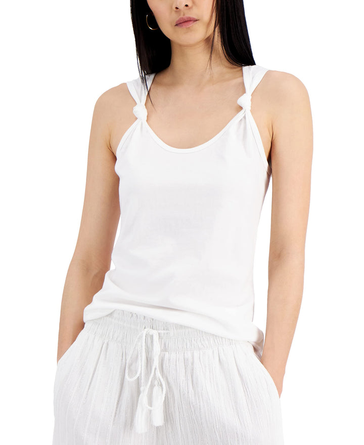INC International Concepts Womens Knotted Strap Tank Top