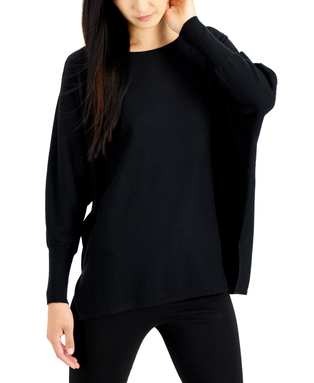 Alfani Petite Boat Neck Dropped Shoulder Sweater