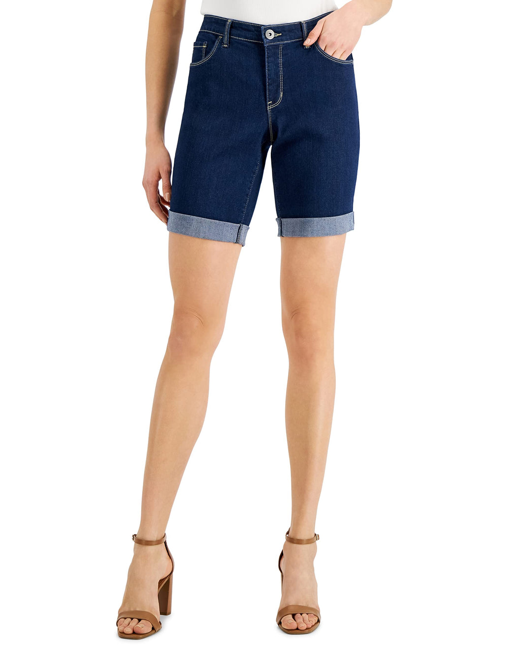 Style & Co Petite Rolled Cuff Bermuda Shorts