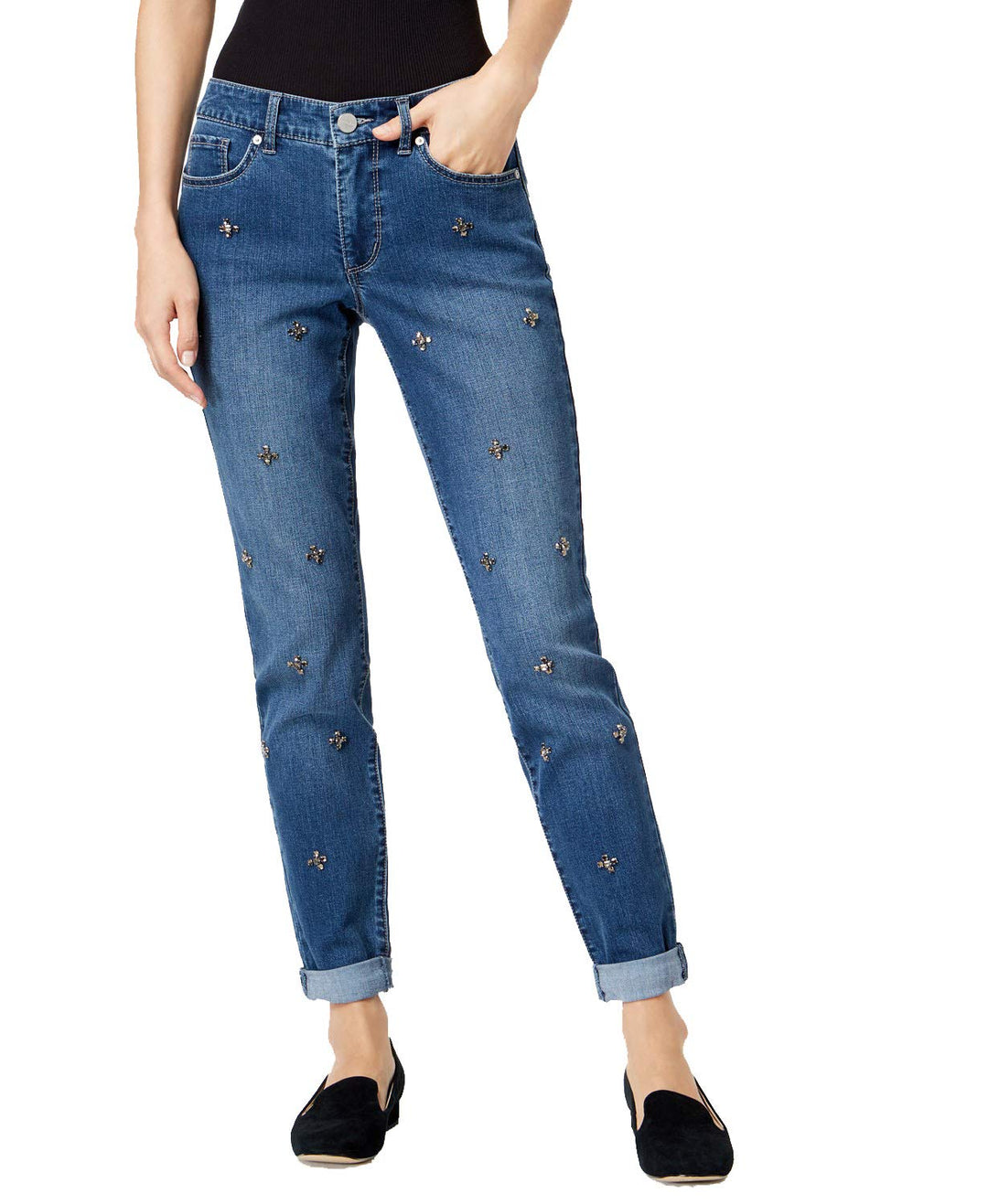 Maison Jules Stud Embellished Jeans
