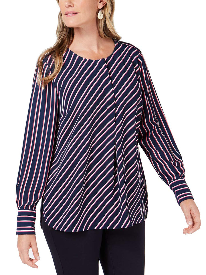 Charter Club Striped Henley Blouse